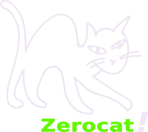 Cat that kicks an exclamation mark.