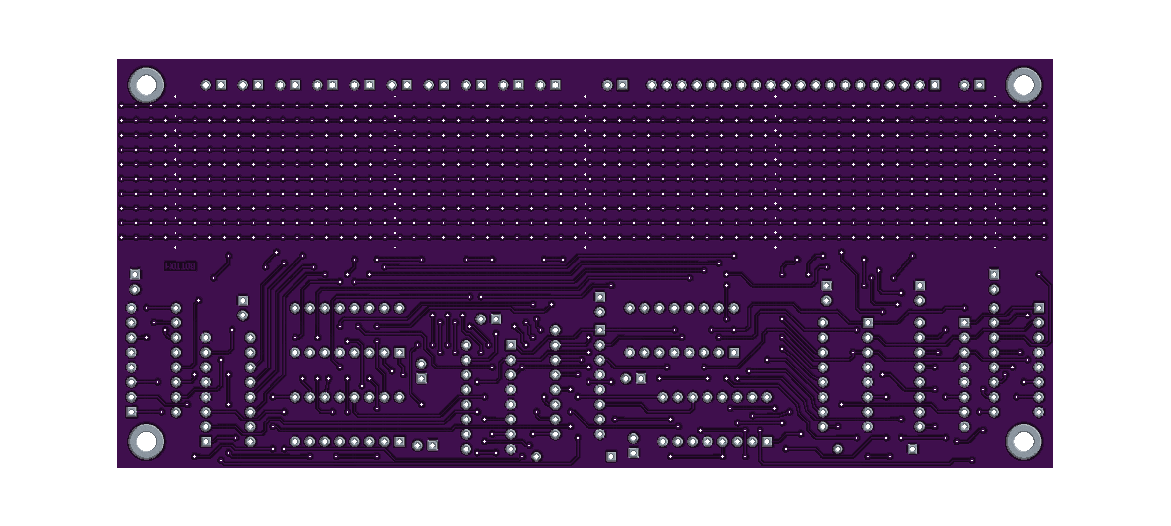 Display 10x64 PCB, bottom view